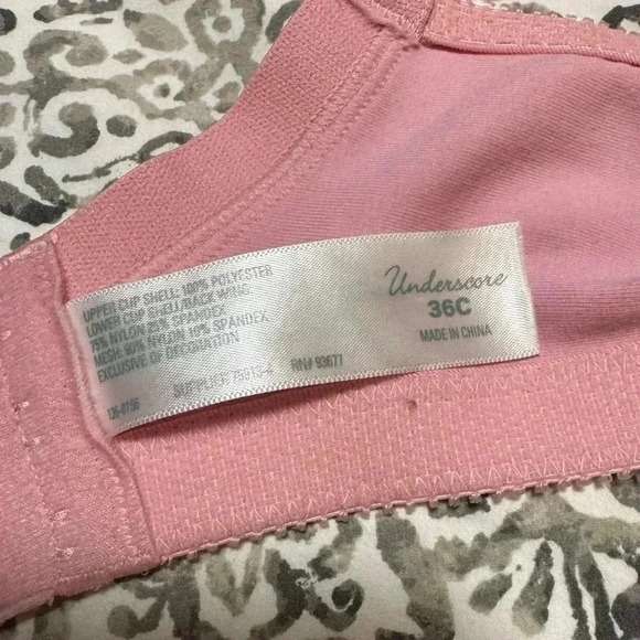 Underscore Cushion Strap Unlined Wireless Full Coverage- 36C - Pink - Picture 2 of 8